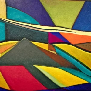 Artistic representation for Robert E . Bob Wilch owned Rainbow Farms, a sprawling family farm that had been in his family for generations. This is