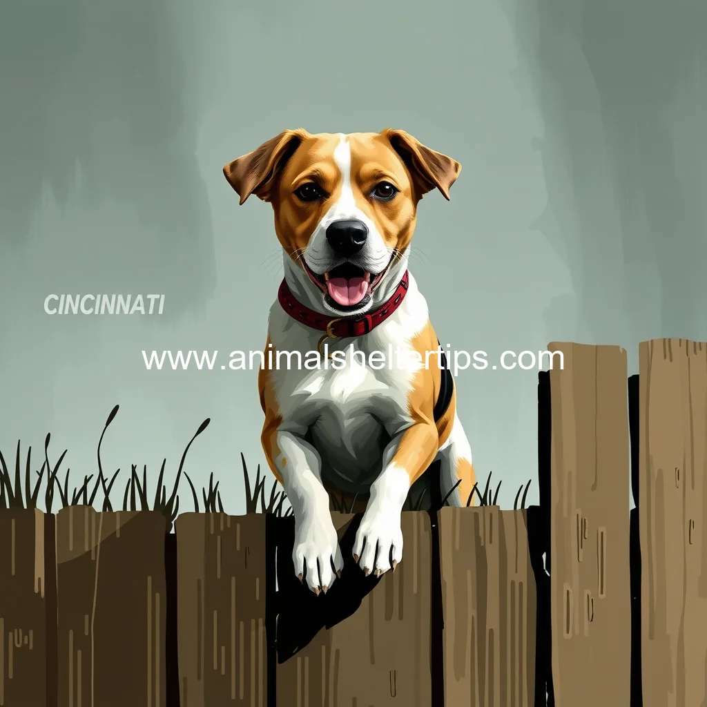 Artistic representation for Cincinnati Animal CARE Looking for the Person Who Threw a Dog Over Its Fence