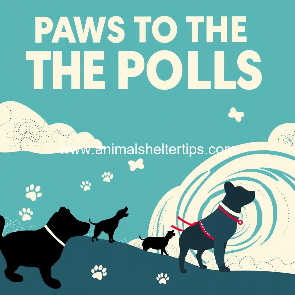 Artistic representation for Paws to the Polls aims to boost early voting turnout address pet surge post hurricanes