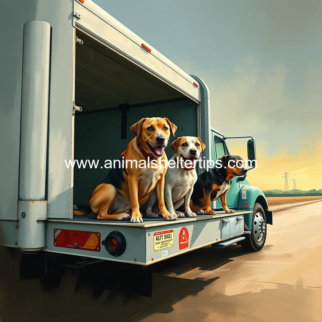 Artistic representation for Dogs rescued from truck in Walker up for adoption
