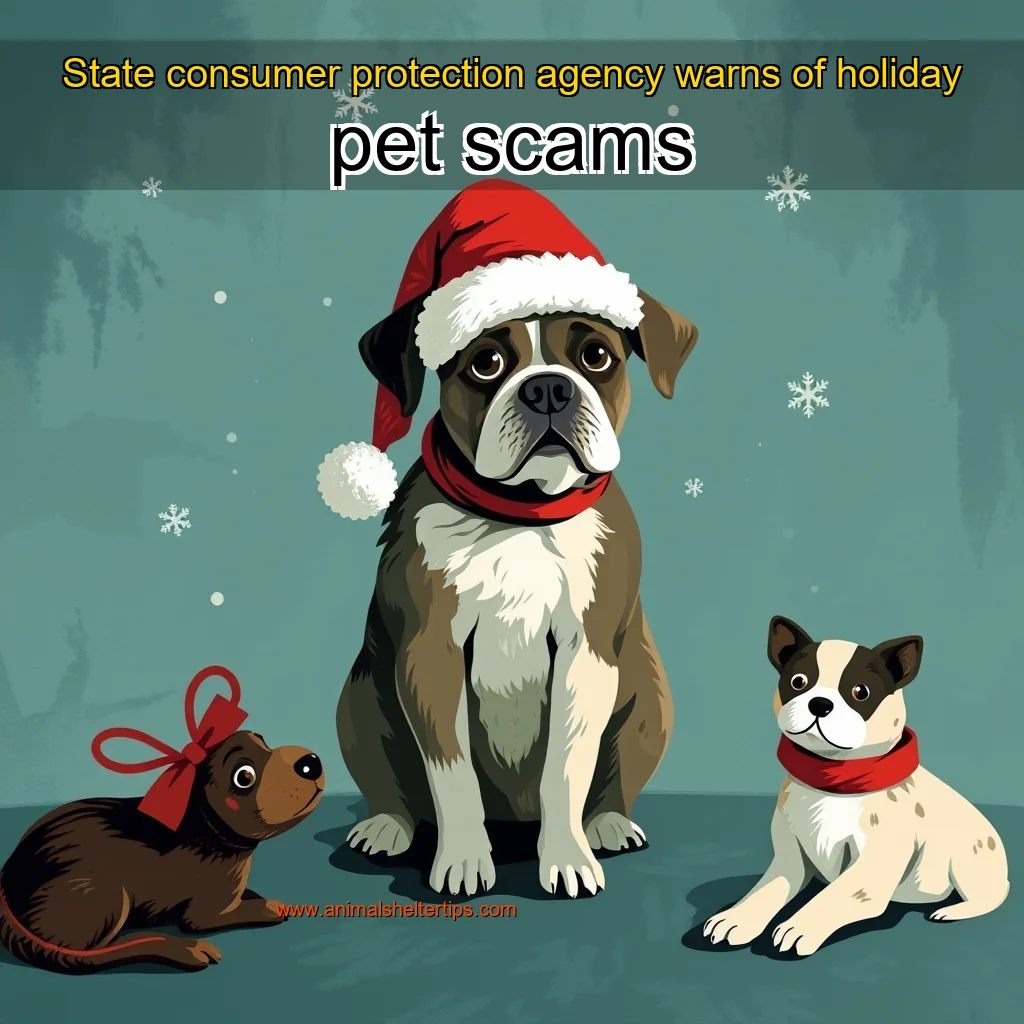 Artistic representation for State consumer protection agency warns of holiday pet scams