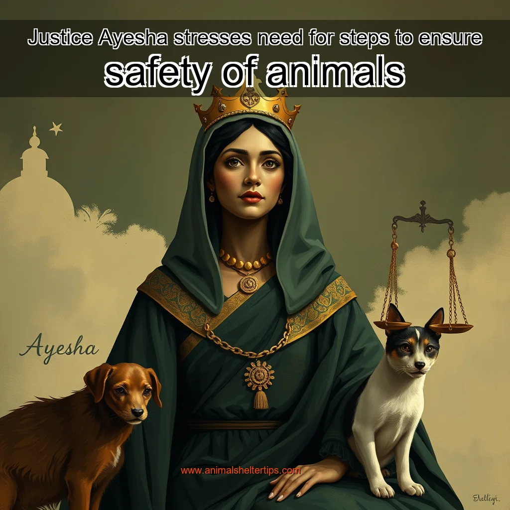 Artistic representation for Justice Ayesha stresses need for steps to ensure safety of animals