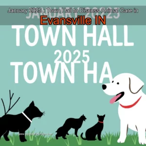 Artistic representation for January 2025 : Town Hall to Discuss Animal Care in Evansville IN