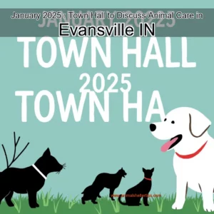 Artistic representation for January 2025 : Town Hall to Discuss Animal Care in Evansville IN