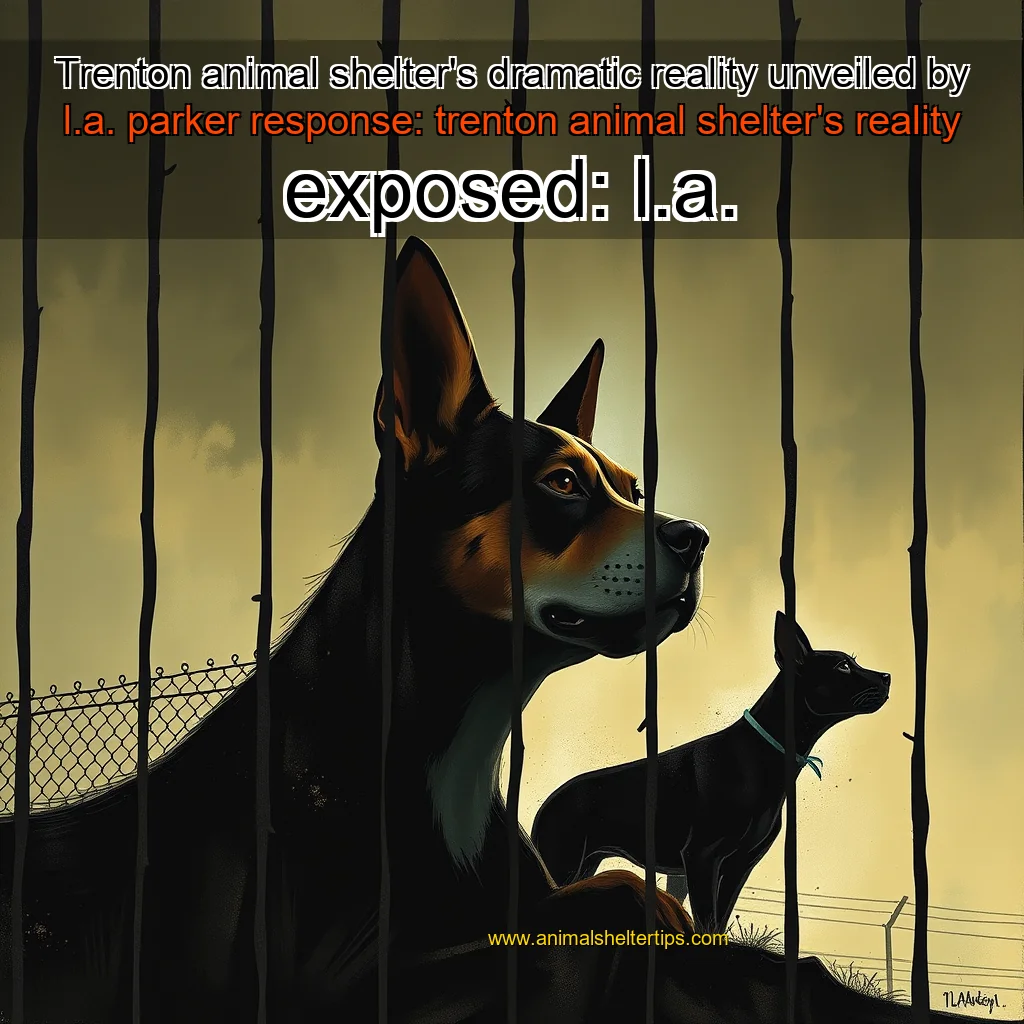 Artistic representation for Trenton animal shelter's dramatic reality unveiled by l.a. parker response: trenton animal shelter's reality exposed: l.a.