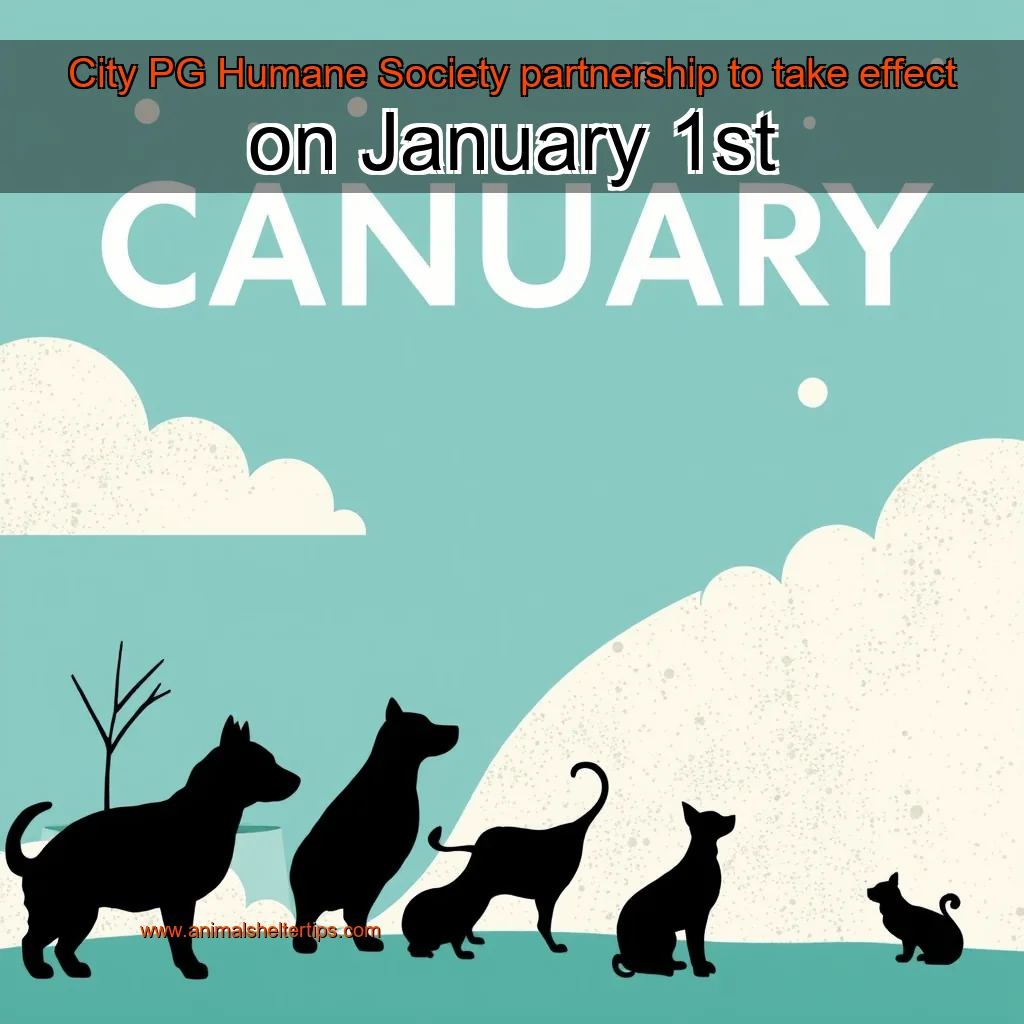 Artistic representation for City PG Humane Society partnership to take effect on January 1st