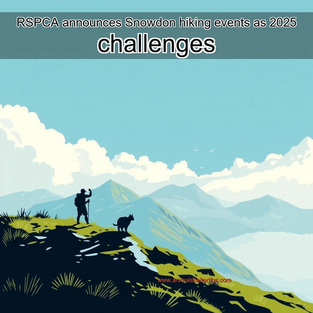 Artistic representation for RSPCA announces Snowdon hiking events as 2025 challenges
