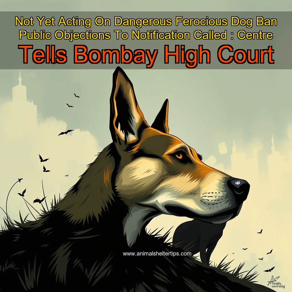 Artistic representation for Not Yet Acting On Dangerous Ferocious Dog Ban Public Objections To Notification Called : Centre Tells Bombay High Court