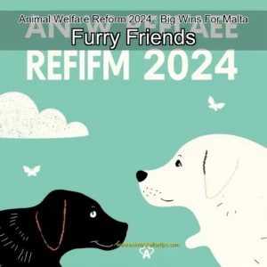 Artistic representation for Animal Welfare Reform 2024 : Big Wins For Malta Furry Friends