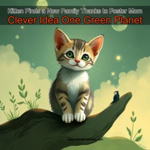 Artistic representation for Kitten Finds a New Family Thanks to Foster Mom Clever Idea One Green Planet