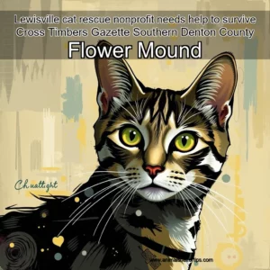 Artistic representation for Lewisville cat rescue nonprofit needs help to survive Cross Timbers Gazette Southern Denton County Flower Mound