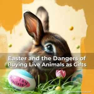 Artistic representation for Easter and the Dangers of Buying Live Animals as Gifts