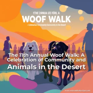 Artistic representation for The 11th Annual Woof Walk: A Celebration of Community and Animals in the Desert