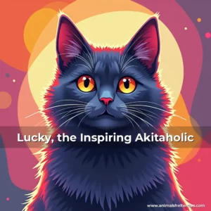 Artistic representation for Lucky, the Inspiring Akitaholic