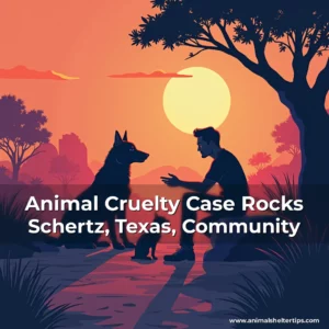 Artistic representation for Animal Cruelty Case Rocks Schertz, Texas, Community