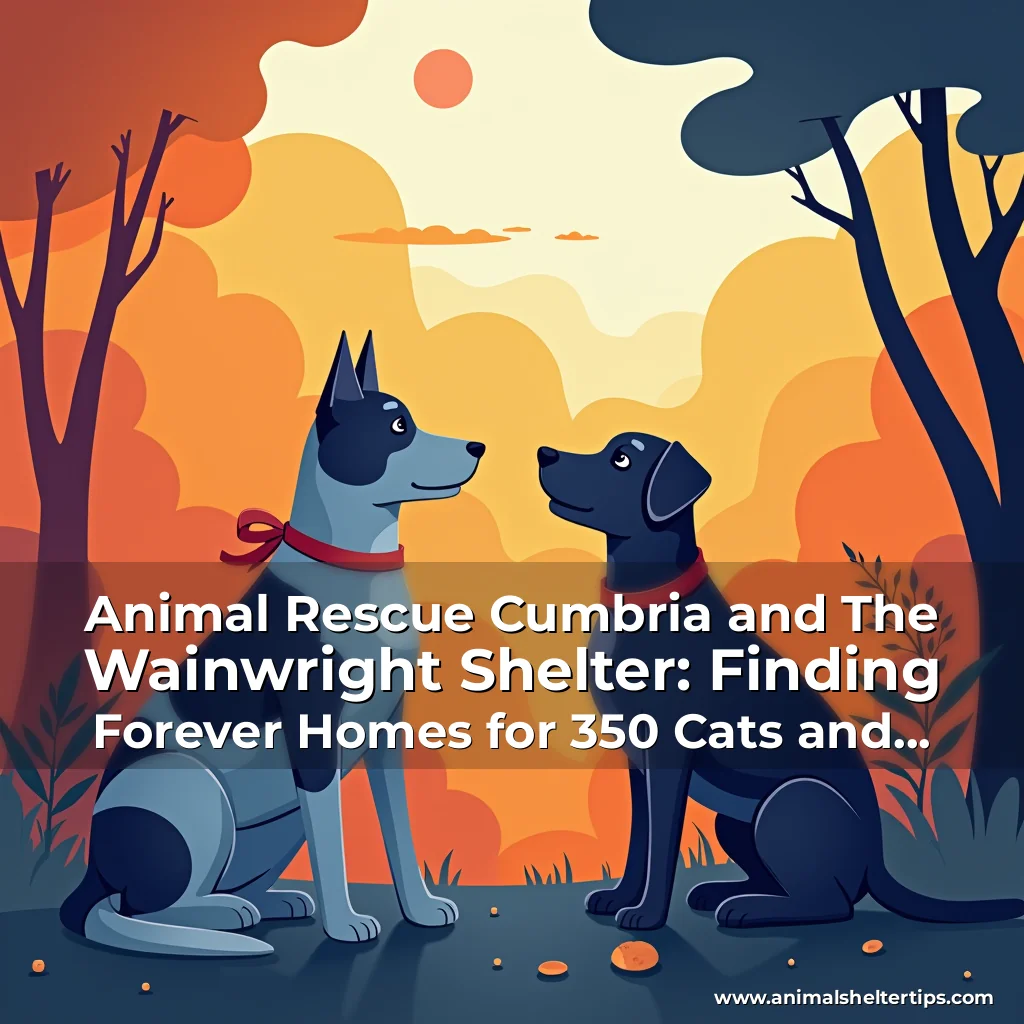 Artistic representation for Animal Rescue Cumbria and The Wainwright Shelter: Finding Forever Homes for 350 Cats and Dogs Every Year