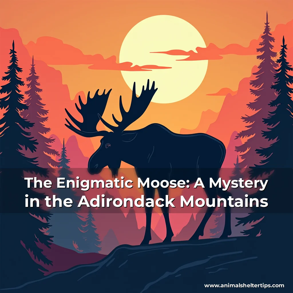 Artistic representation for The Enigmatic Moose: A Mystery in the Adirondack Mountains