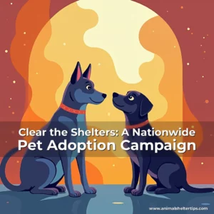 Artistic representation for Clear the Shelters: A Nationwide Pet Adoption Campaign