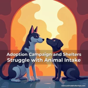 Artistic representation for Adoption Campaign and Shelters Struggle with Animal Intake