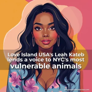 Artistic representation for Love Island USA's Leah Kateb lends a voice to NYC's most vulnerable animals