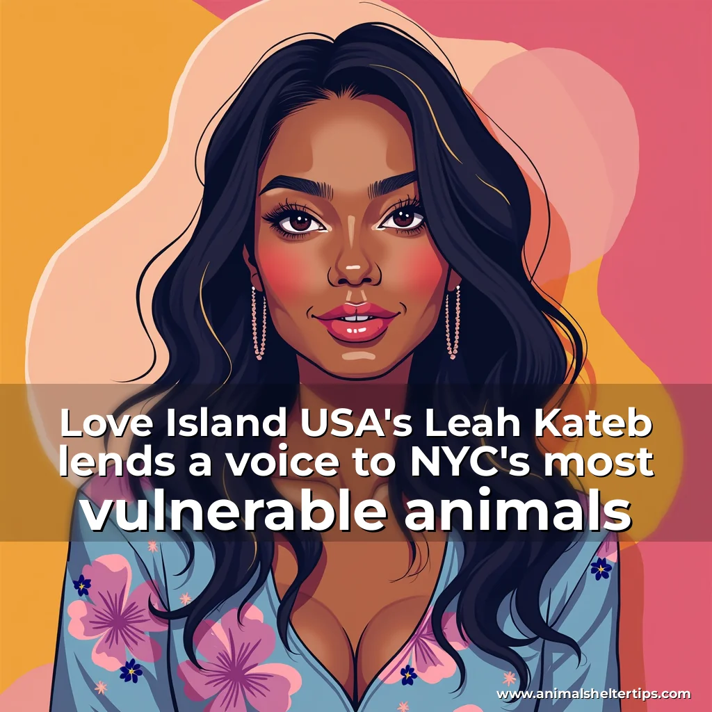 Artistic representation for Love Island USA's Leah Kateb lends a voice to NYC's most vulnerable animals