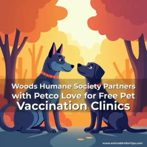 Artistic representation for Woods Humane Society Partners with Petco Love for Free Pet Vaccination Clinics
