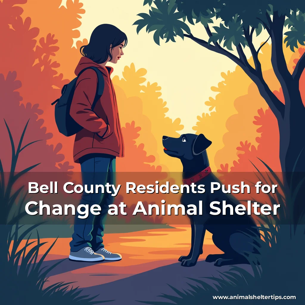 Artistic representation for Bell County Residents Push for Change at Animal Shelter