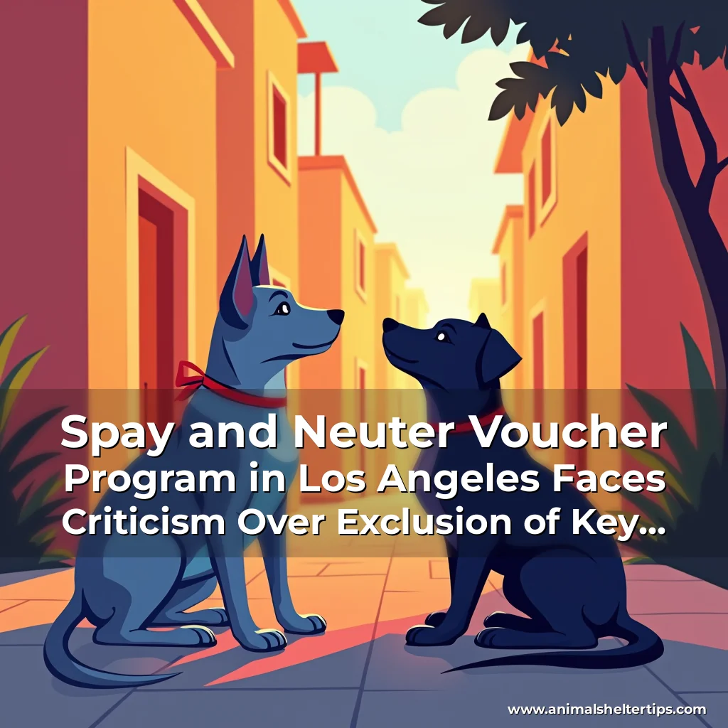 Artistic representation for Spay and Neuter Voucher Program in Los Angeles Faces Criticism Over Exclusion of Key Populations