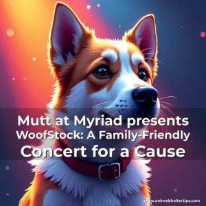 Artistic representation for Mutt at Myriad presents WoofStock: A Family-Friendly Concert for a Cause