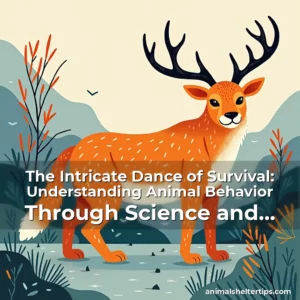 Artistic representation for The Intricate Dance of Survival: Understanding Animal Behavior Through Science and Observation