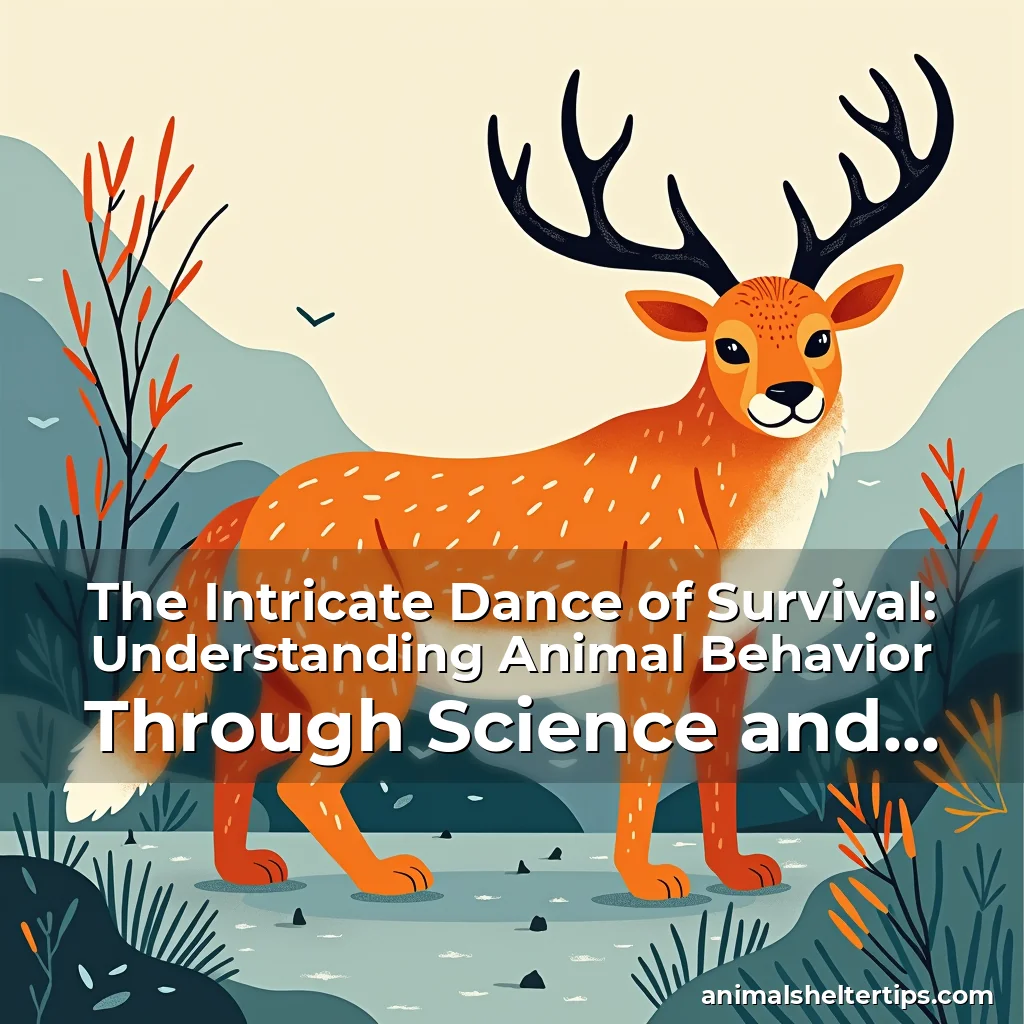 Artistic representation for The Intricate Dance of Survival: Understanding Animal Behavior Through Science and Observation