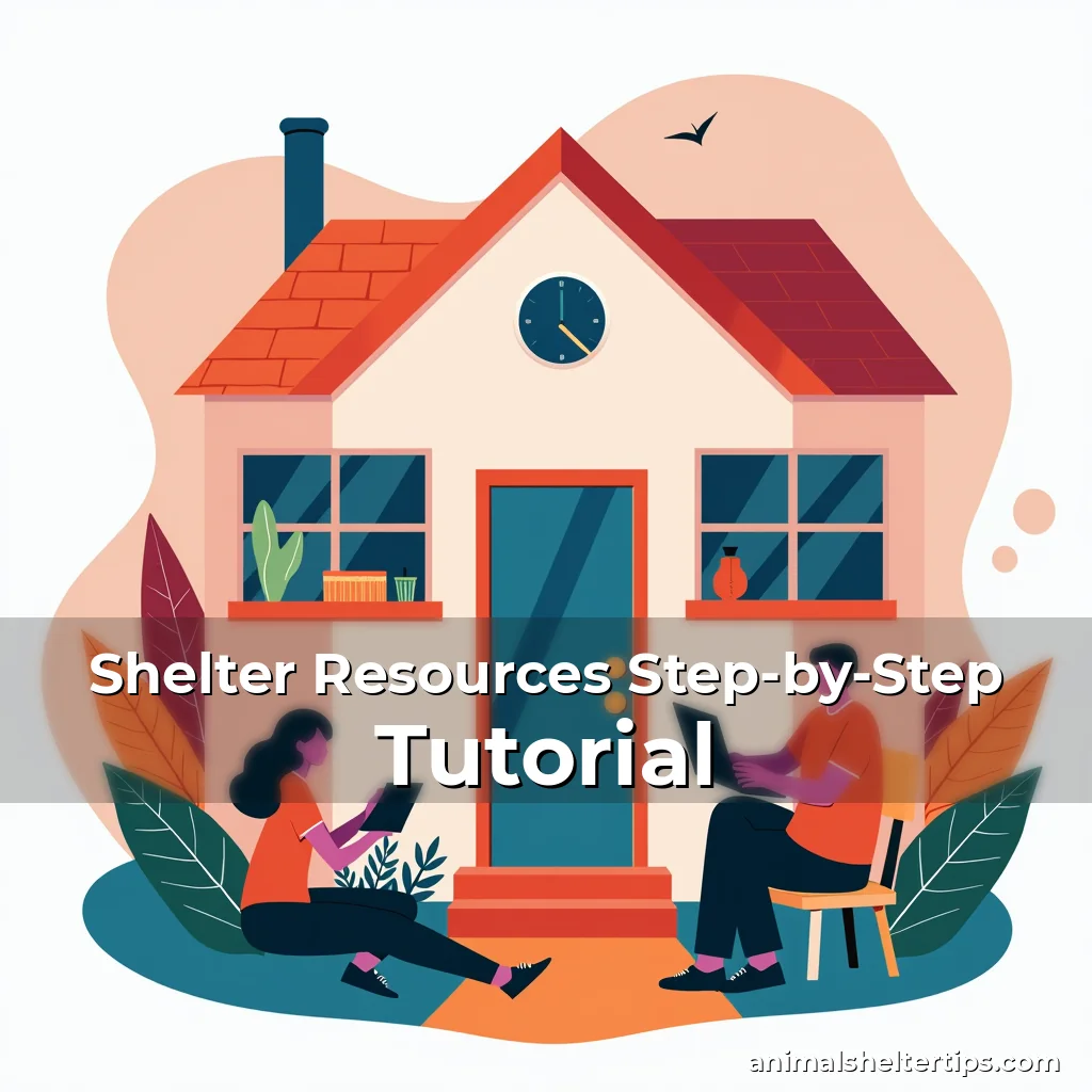 Artistic representation for Shelter Resources Step-by-Step Tutorial