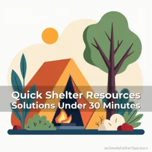 Artistic representation for Quick Shelter Resources Solutions Under 30 Minutes