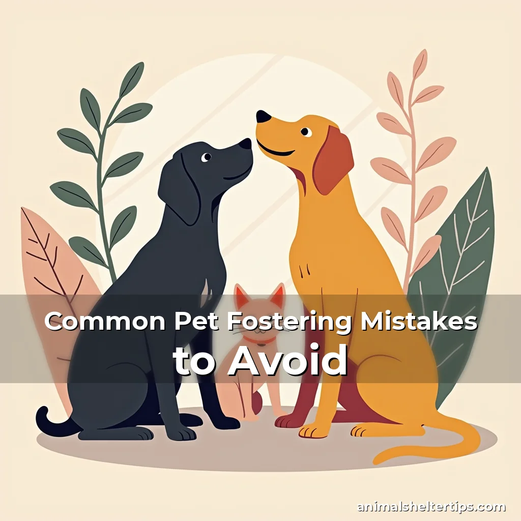 Artistic representation for Common Pet Fostering Mistakes to Avoid