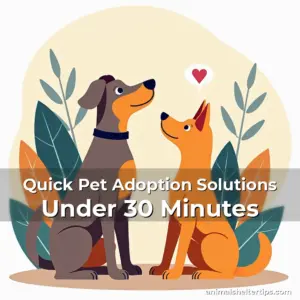 Artistic representation for Quick Pet Adoption Solutions Under 30 Minutes
