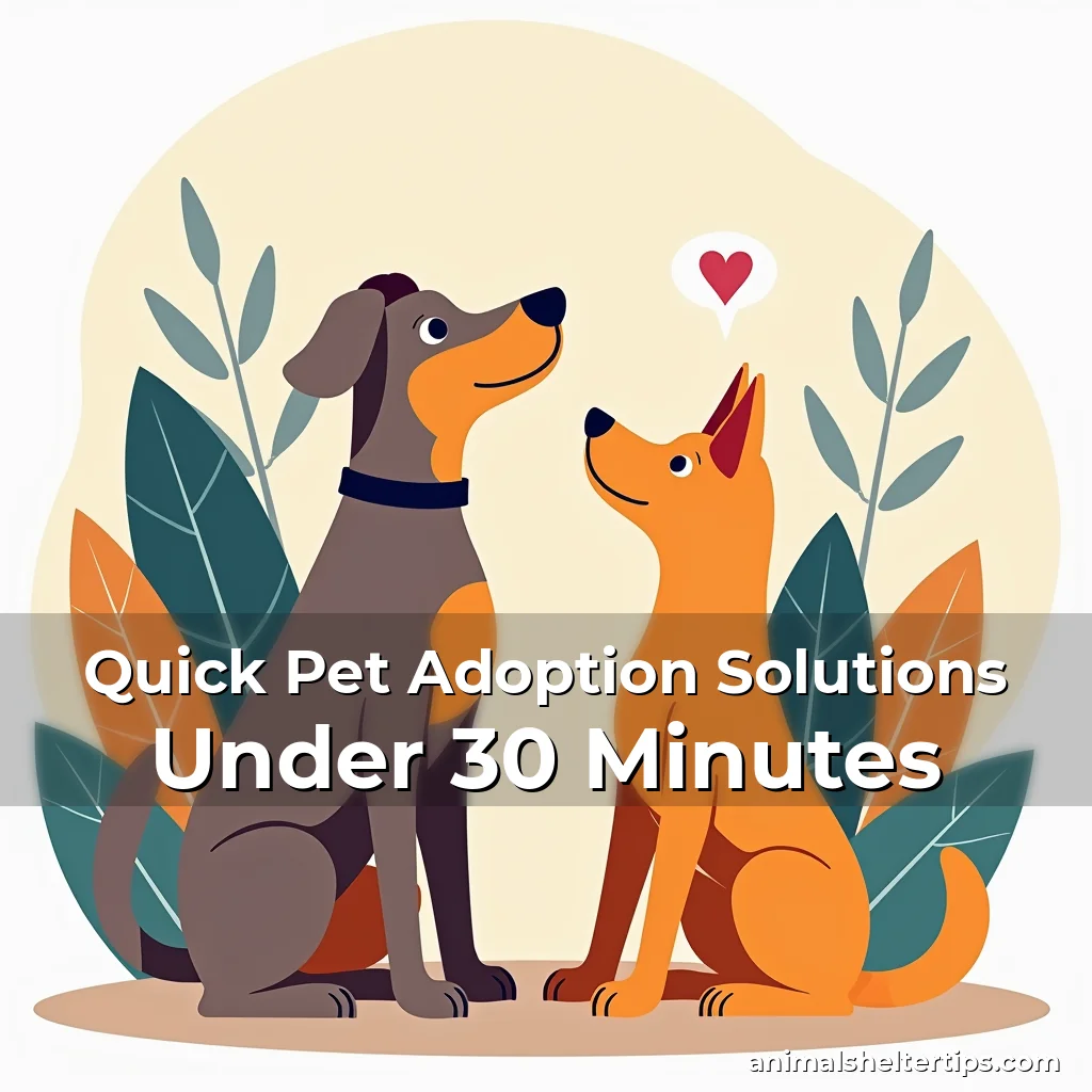 Artistic representation for Quick Pet Adoption Solutions Under 30 Minutes