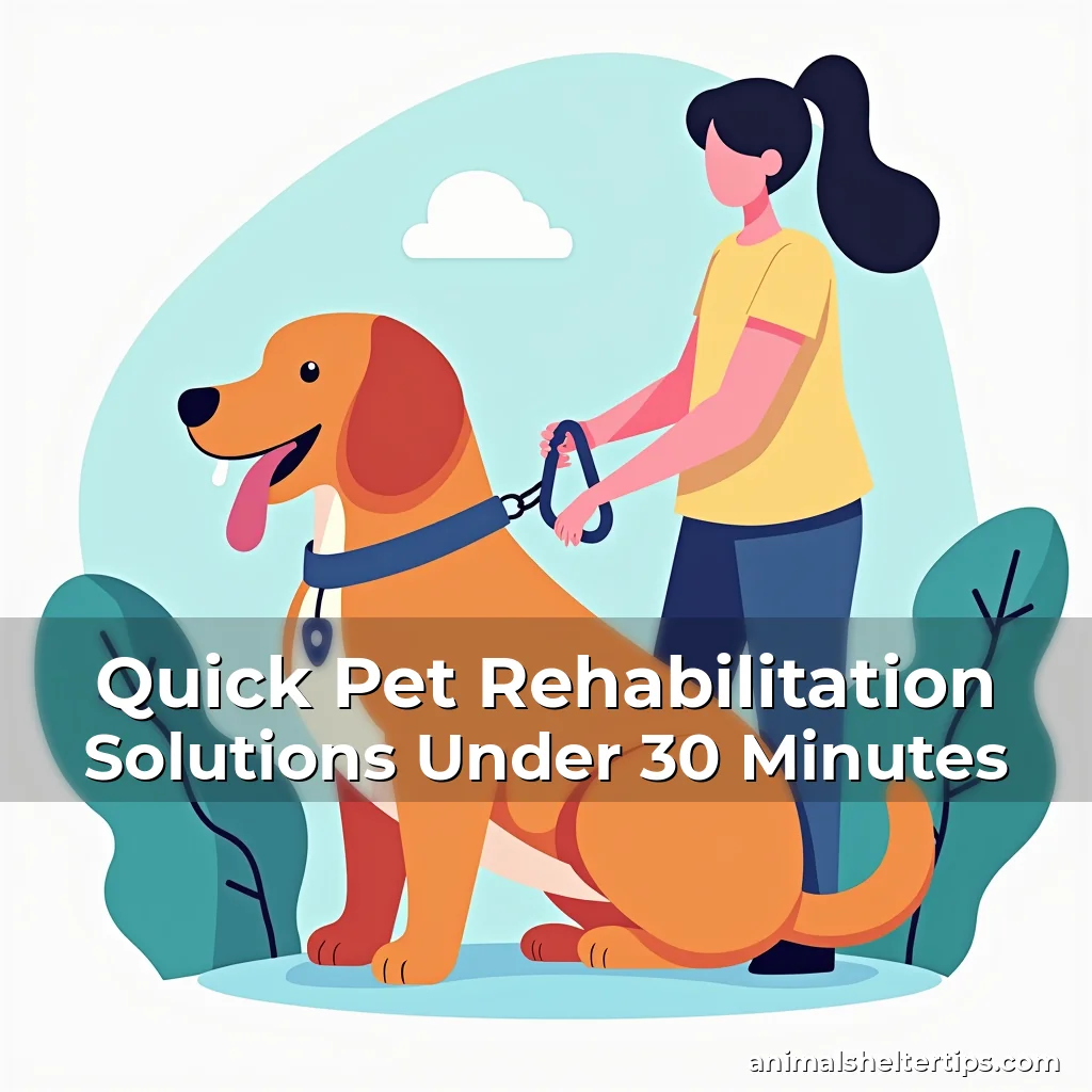 Artistic representation for Quick Pet Rehabilitation Solutions Under 30 Minutes