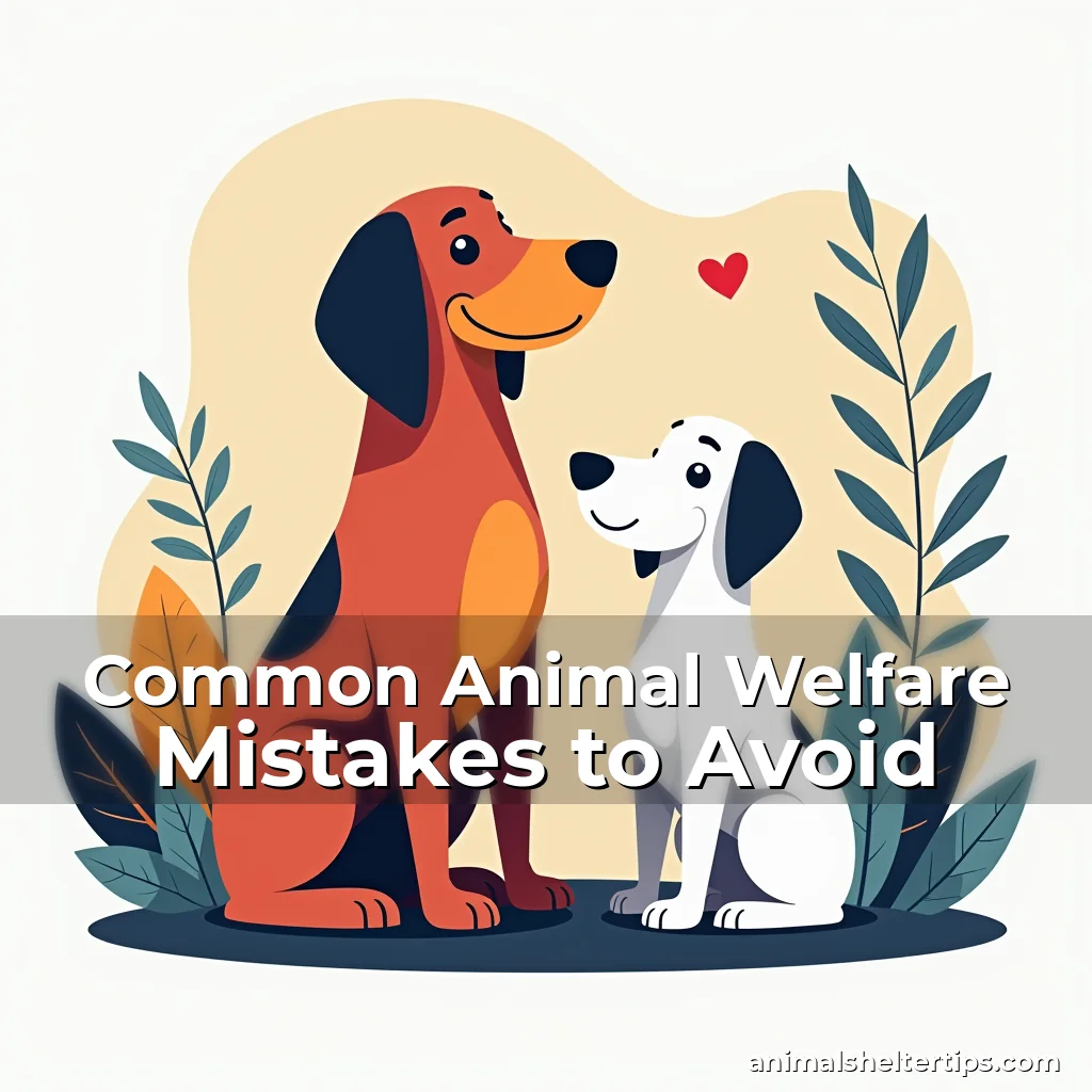 Artistic representation for Common Animal Welfare Mistakes to Avoid