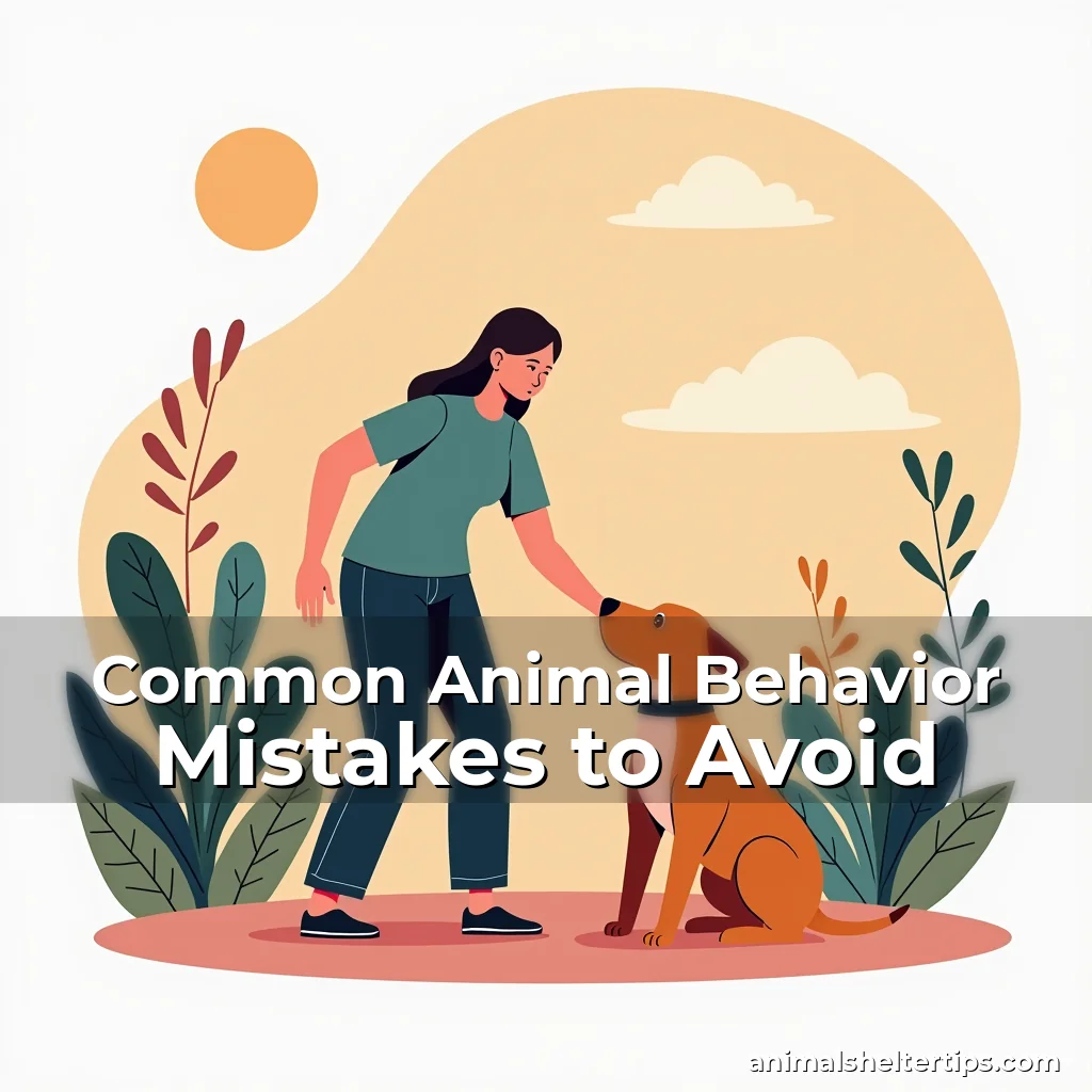 Artistic representation for Common Animal Behavior Mistakes to Avoid