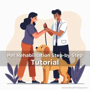 Artistic representation for Pet Rehabilitation Step-by-Step Tutorial