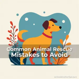 Artistic representation for Common Animal Rescue Mistakes to Avoid