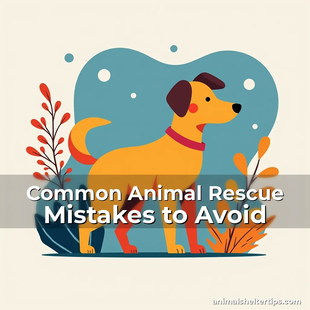Artistic representation for Common Animal Rescue Mistakes to Avoid