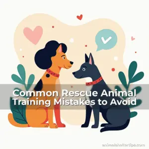 Artistic representation for Common Rescue Animal Training Mistakes to Avoid