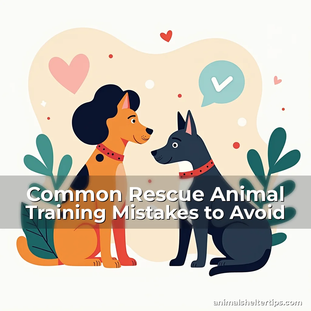 Artistic representation for Common Rescue Animal Training Mistakes to Avoid